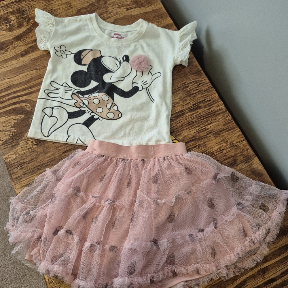 Disney Minnie Mouse White and Pink Kids Matching Set